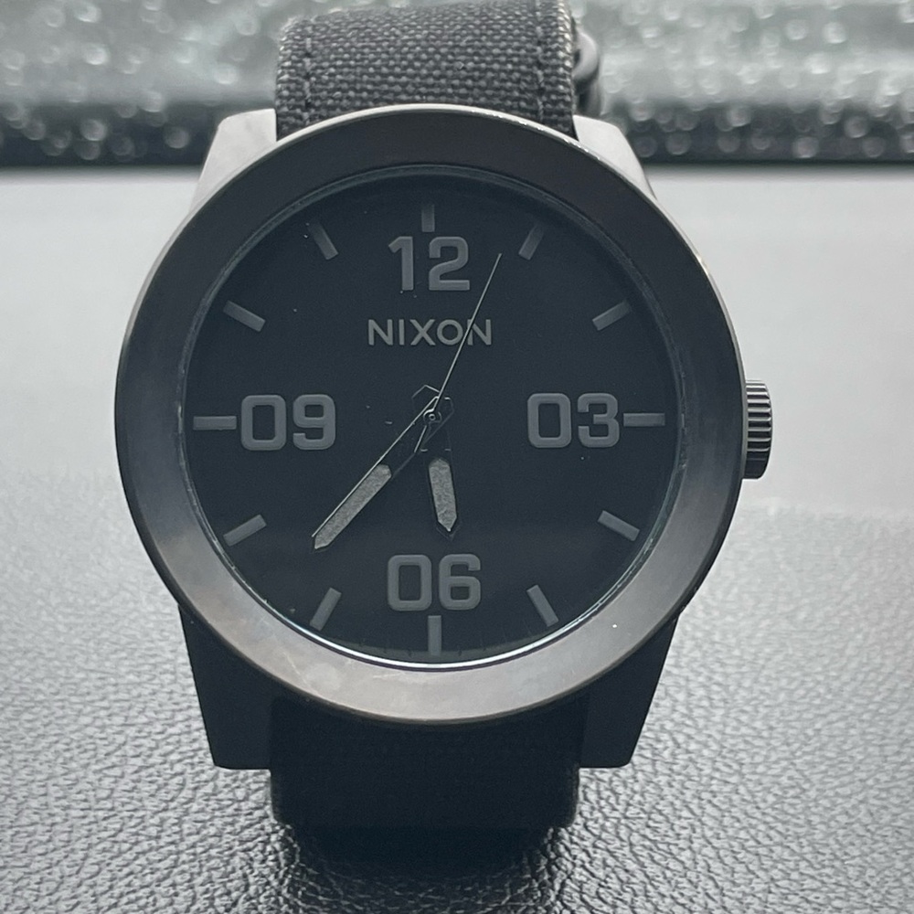 Nixon “The Corporal” Black Minimalist Men's Watch